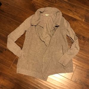 Grey sweater open cardigan